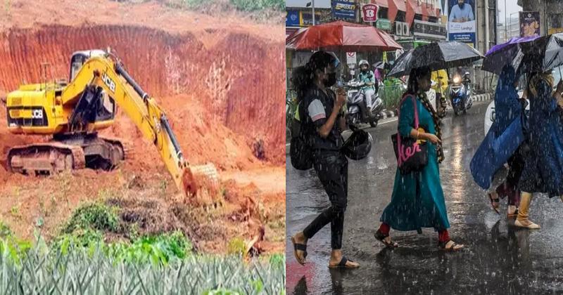 ശക്തമായ മഴ: തിരുവനന്തപുരത്ത് ഖനന പ്രവര്‍ത്തനങ്ങള്‍ നിരോധിച്ചു; കടലോര-കായലോര-മലയോര യാത്രകള്‍ക്കും നിരോധനം