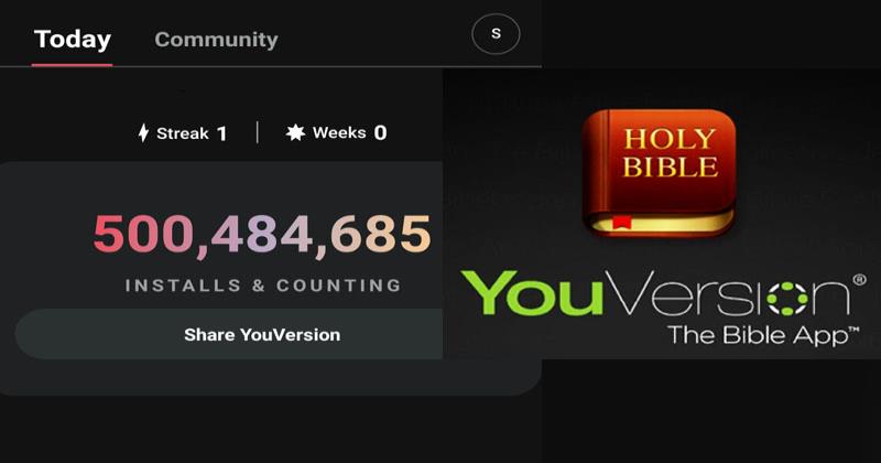 50 കോടി ഡൗണ്‍ലോഡ്സ് പൂര്‍ത്തിയാക്കി യു വേര്‍ഷന്‍ ബൈബിള്‍ ആപ്പ്; 1750 ഭാഷകളില്‍ ലഭ്യം